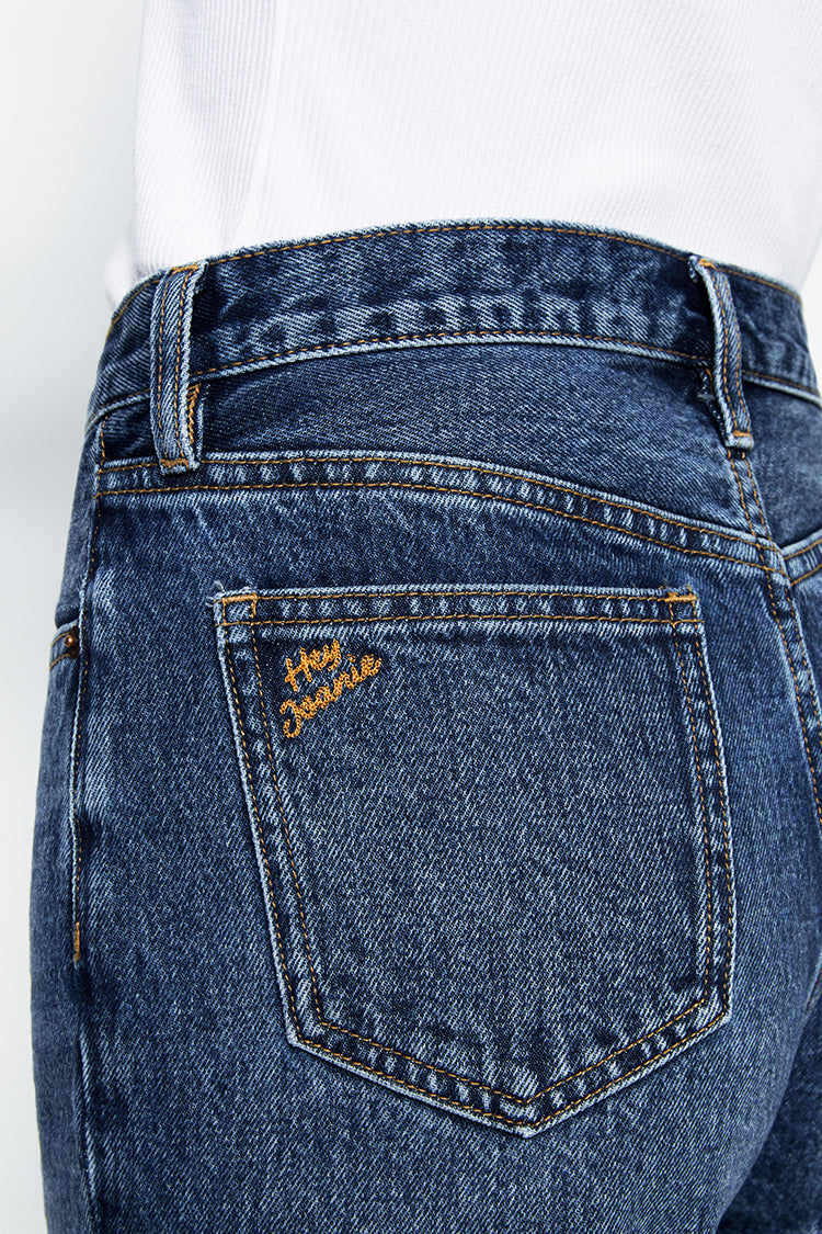 Manhattan High Rise Straight Ankle Jeans | HJ160