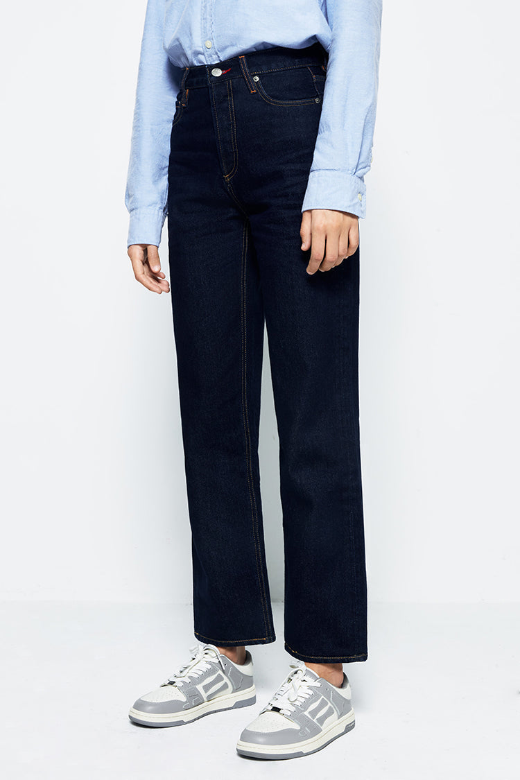 Manhattan High Rise Straight Ankle Jeans | HJ160