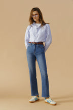 Chelsea High Rise Straight Crop Jeans | HJ005
