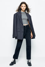 Manhattan High Rise Straight Ankle Jeans | HJ160