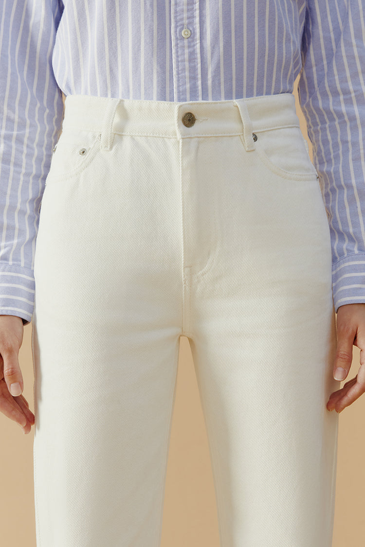 Manhattan High Rise Straight Ankle Jeans | HJ160