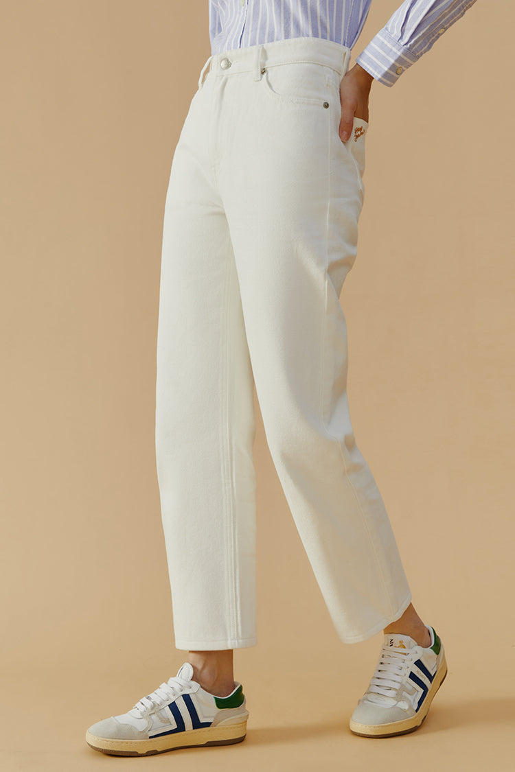 Manhattan High Rise Straight Ankle Jeans | HJ160