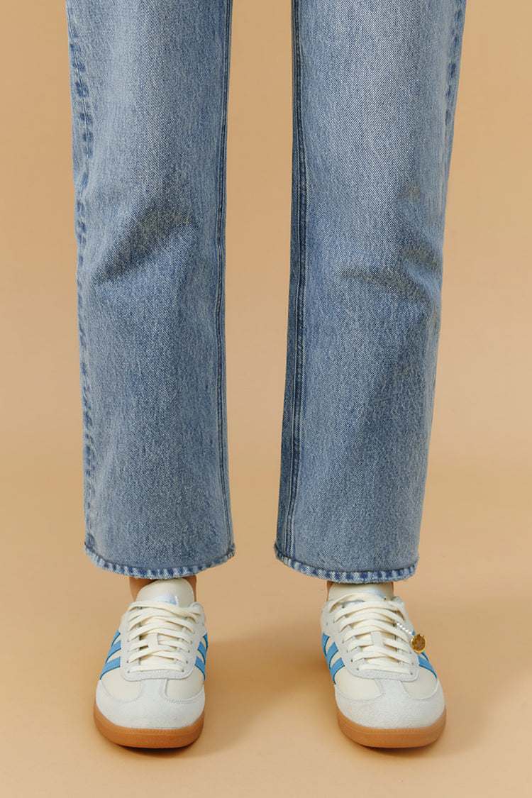 Manhattan High Rise Straight Ankle Jeans | HJ160