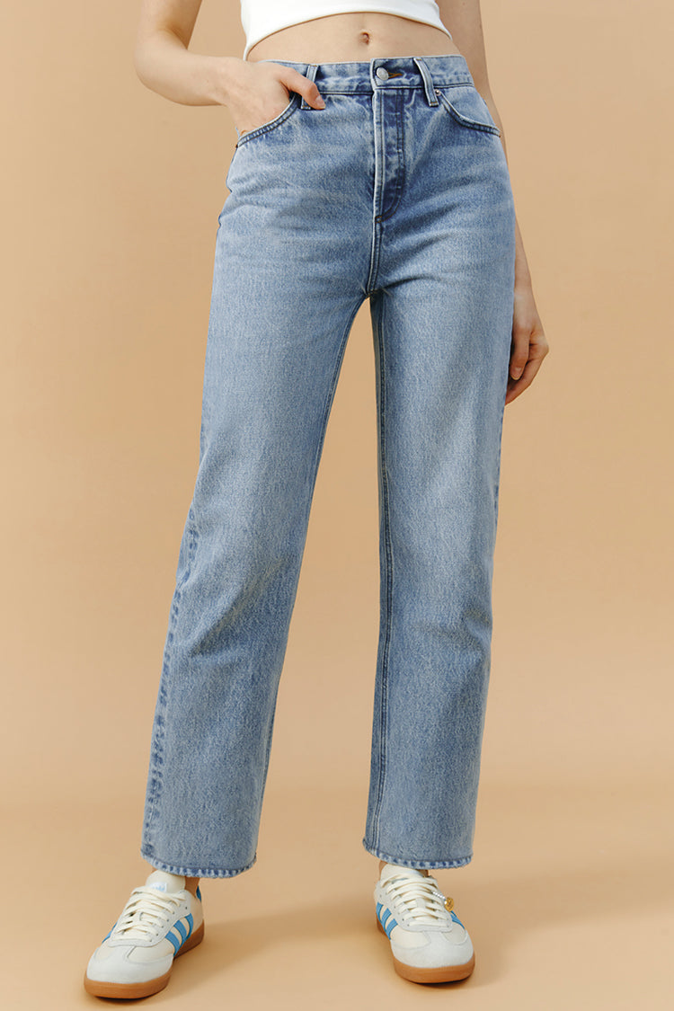 Manhattan High Rise Straight Ankle Jeans | HJ160