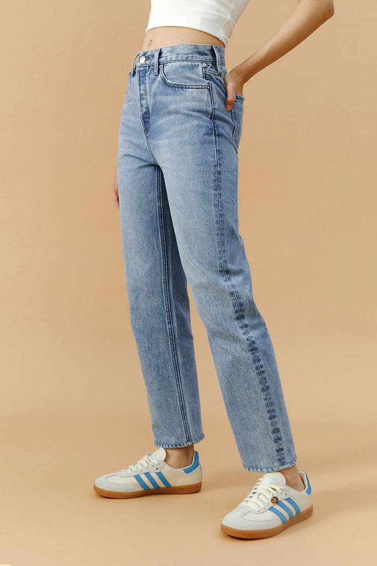 Manhattan High Rise Straight Ankle Jeans | HJ160