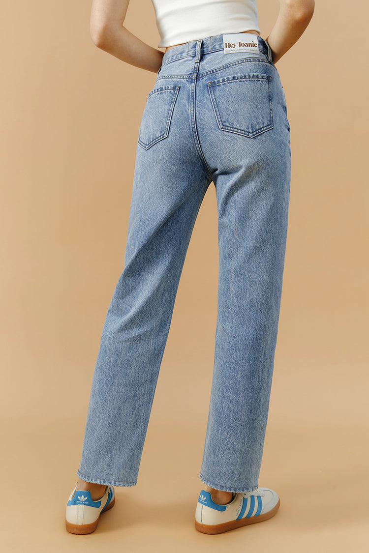 Manhattan High Rise Straight Ankle Jeans | HJ160