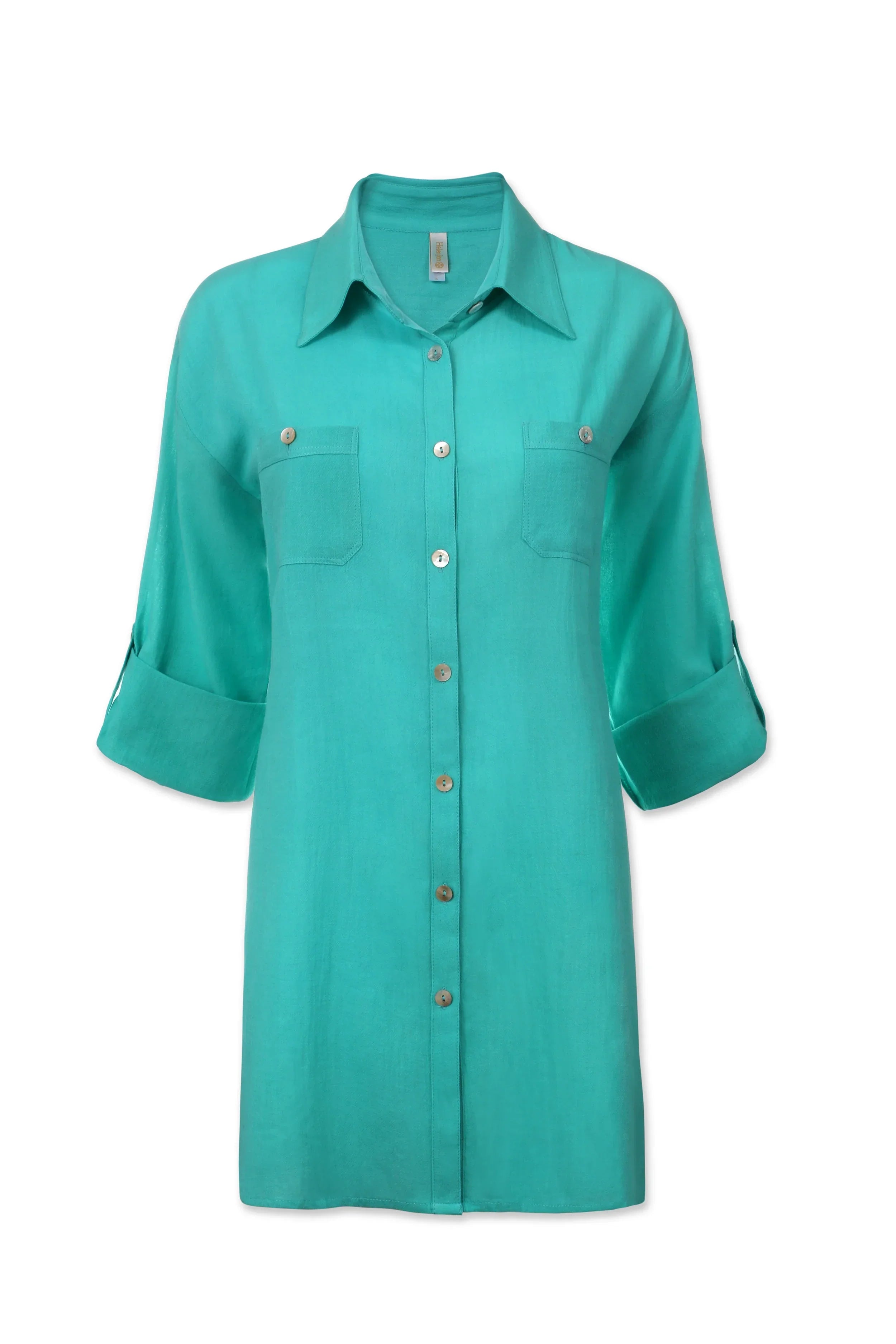 Camp Shirt Cover-Up | Seafoam Aqua