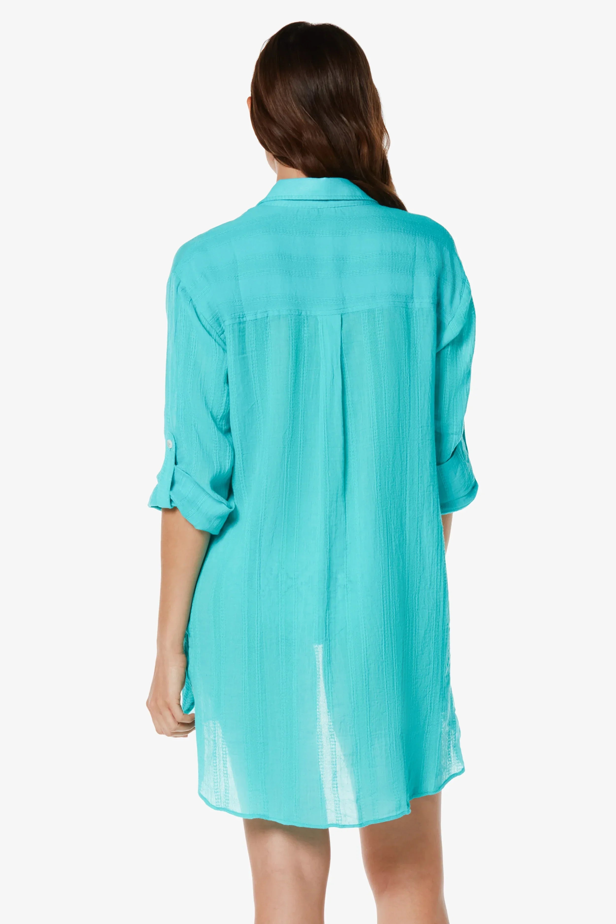 Camp Shirt Cover-Up | Seafoam Aqua