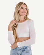 Crew Neck Long Sleeve Halftee