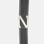 Handcrafted Alligator Leather Belt | Black DVG181