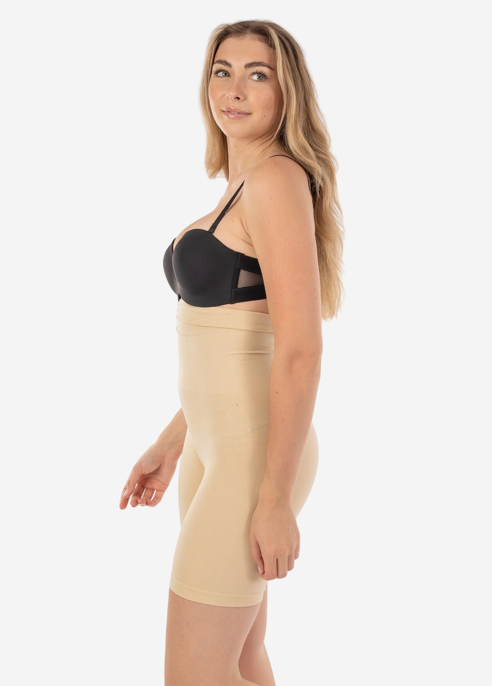 High Waist Shaper with Extra Long Boy Leg Nude
