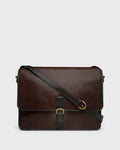 Hidesign Harrison Buffalo Leather Laptop Messenger | Coffee Brown