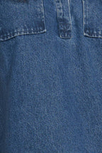 Blue Canvas Denim Midi Dress