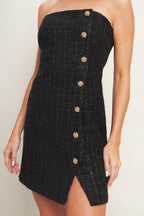 Citylight Spark Tweed Mini Dress | Black