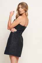 Citylight Spark Tweed Mini Dress | Black