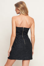 Citylight Spark Tweed Mini Dress | Black