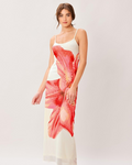 Bloom Statement Power Mesh Cami Midi Dress