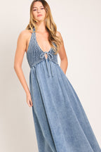 Sweet Embrace Denim Midi Dress