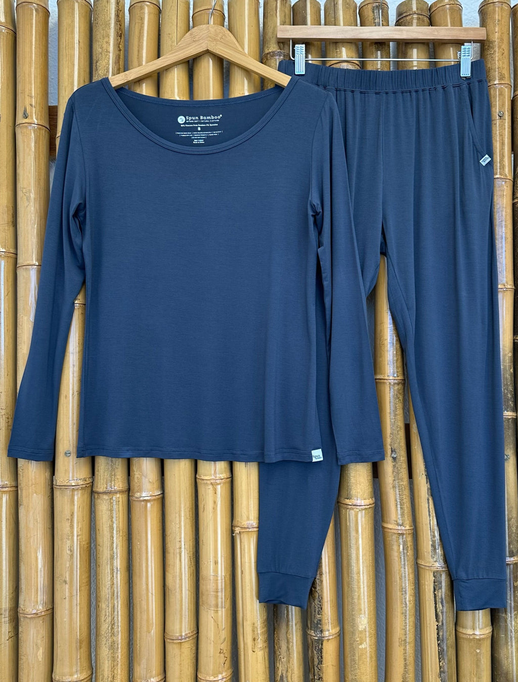 Women's Bamboo Long Sleeve T-Shirt and Jogger Pants Lounge Set