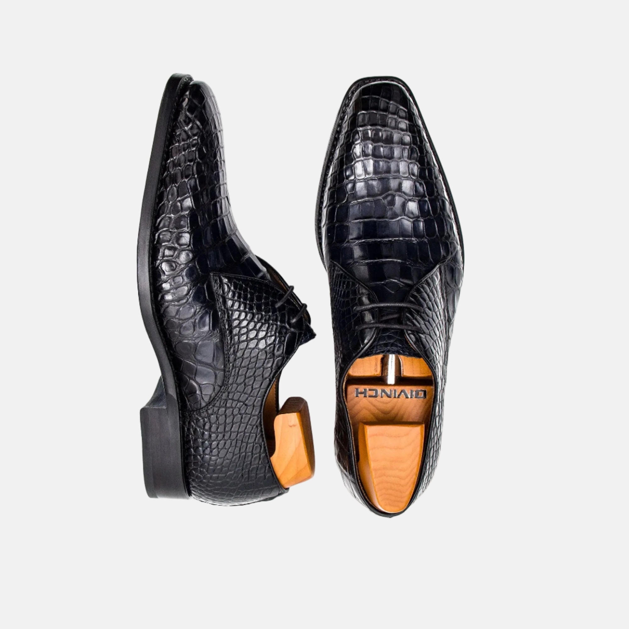 Black Nile Crocodile Dress Shoes