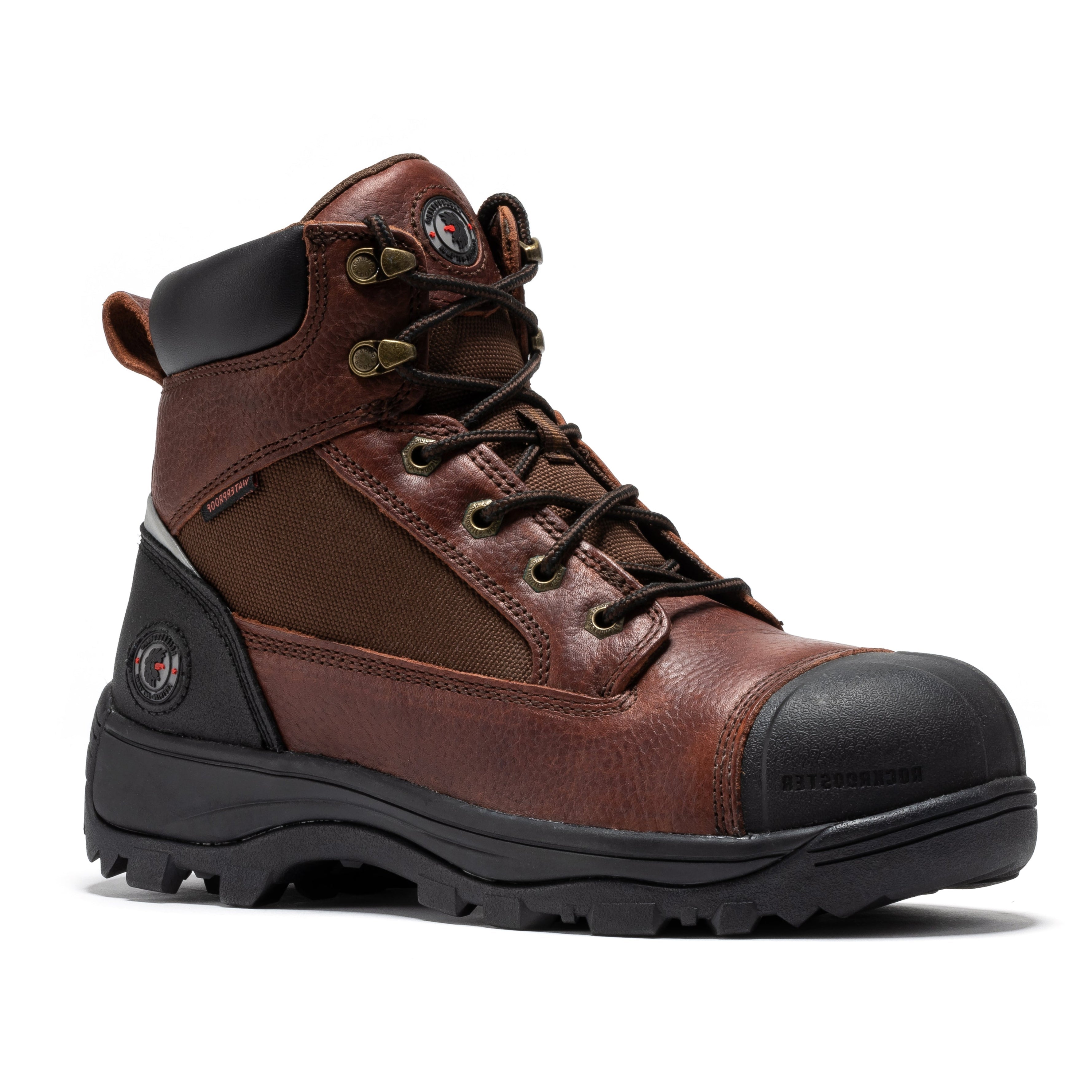 ROCKROOSTER Daviston 6" Brown Composite Toe Waterproof Work Boots | AT872