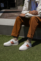 DAVIS Casual Sneaker White/Orange by CLAE