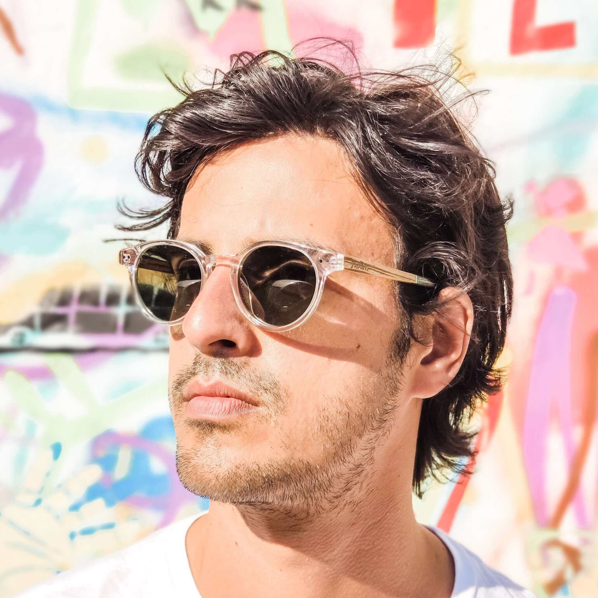 Ganges Unisex Wood and Bio Acetate Sunglasses