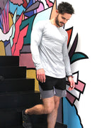 Academy Men's Long Sleeve Shirt with Double Arrow on Chest | Grey