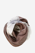 Ethereal Mixed Silk Infinity Scarf | Eggshell and Mauve