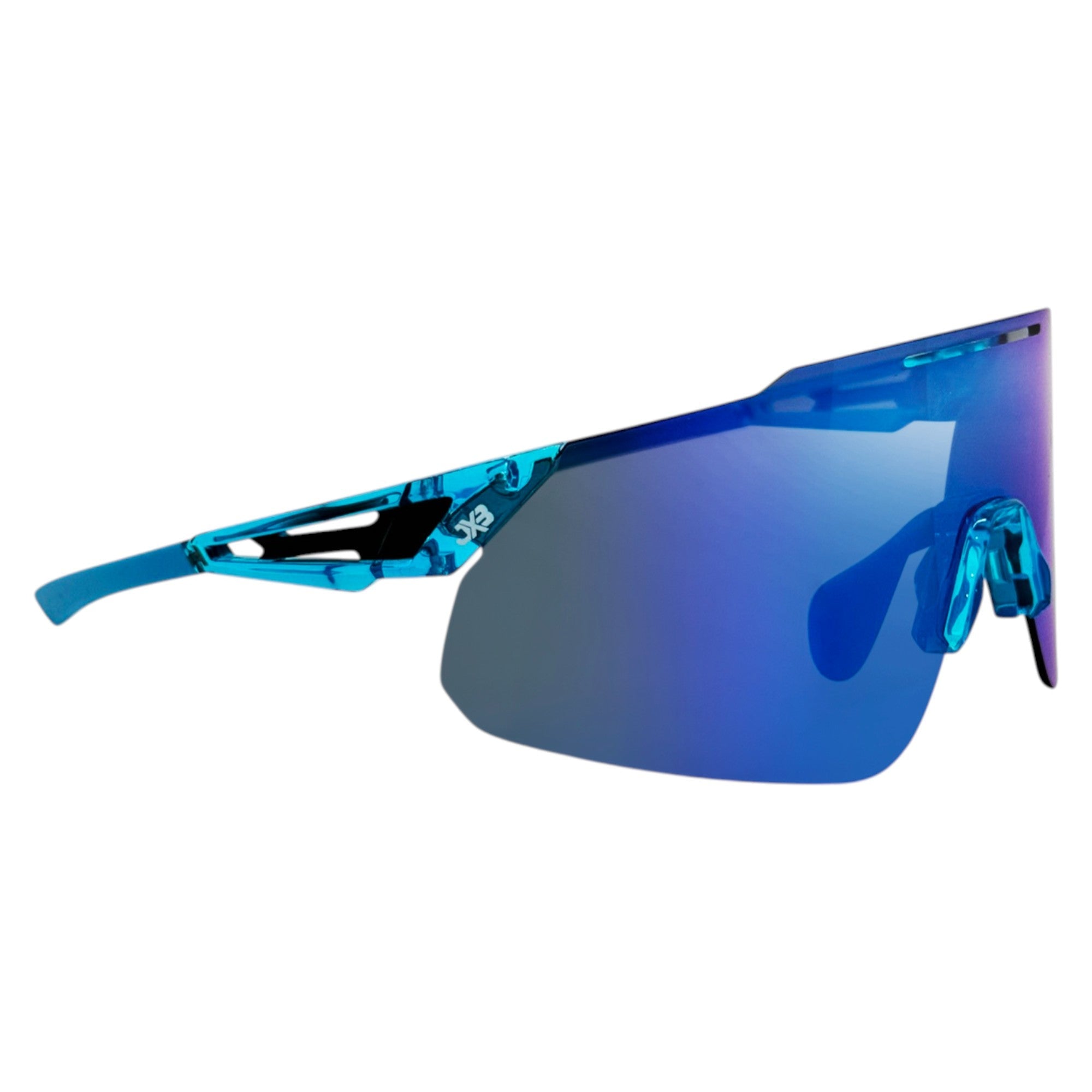 Indrik Rimless Shield Wrap Sunglasses JBX