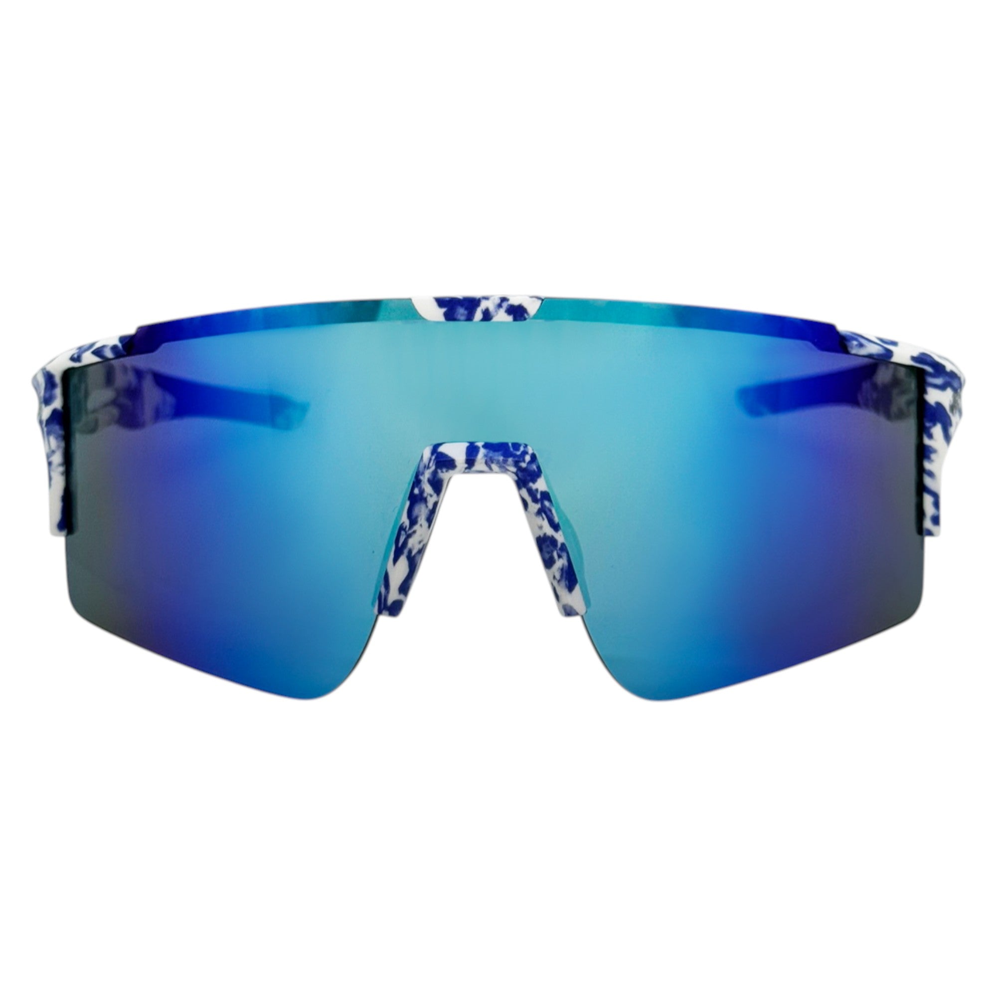 Selket Top-Framed Wrap Shield Sunglasses JBX