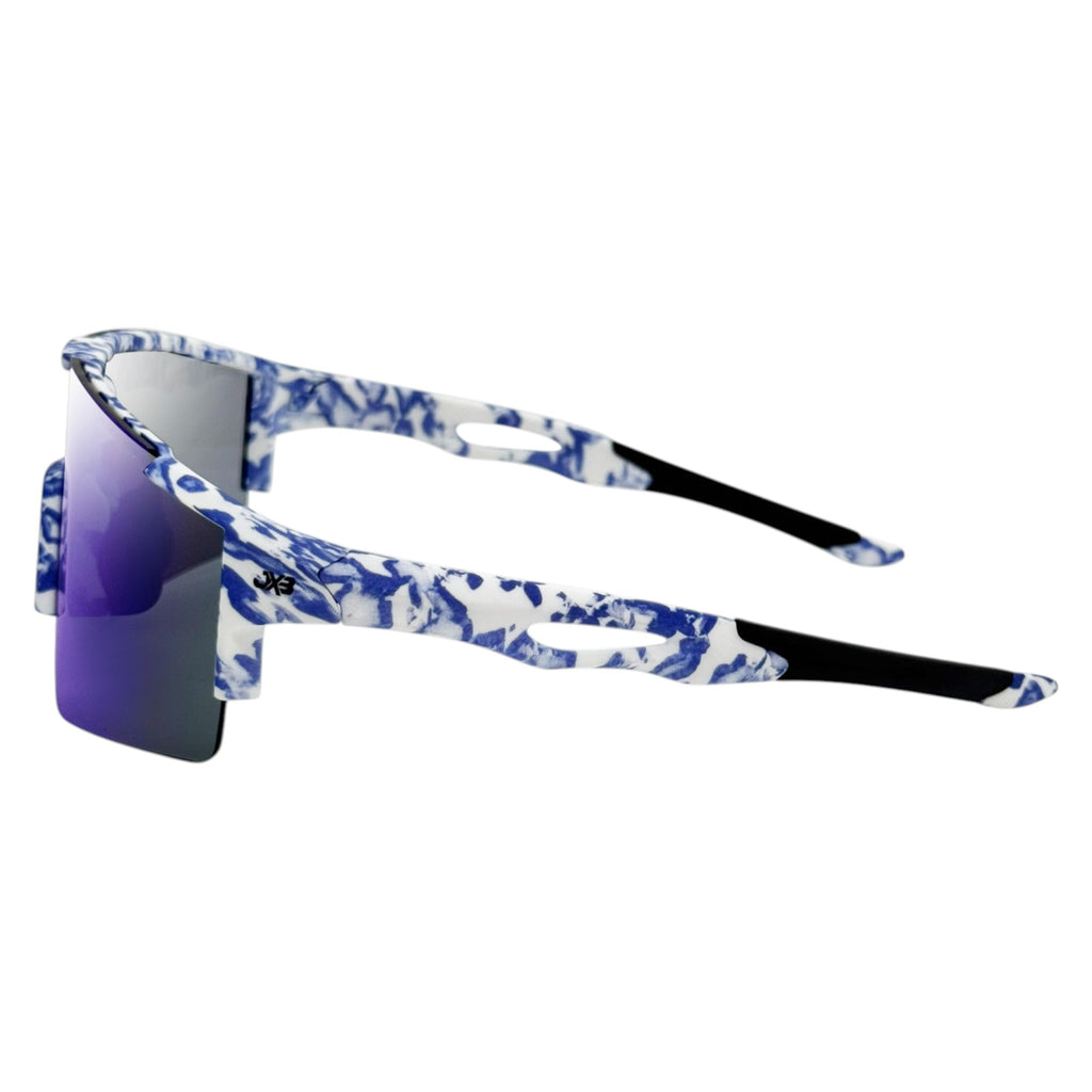Selket Top-Framed Wrap Shield Sunglasses JBX