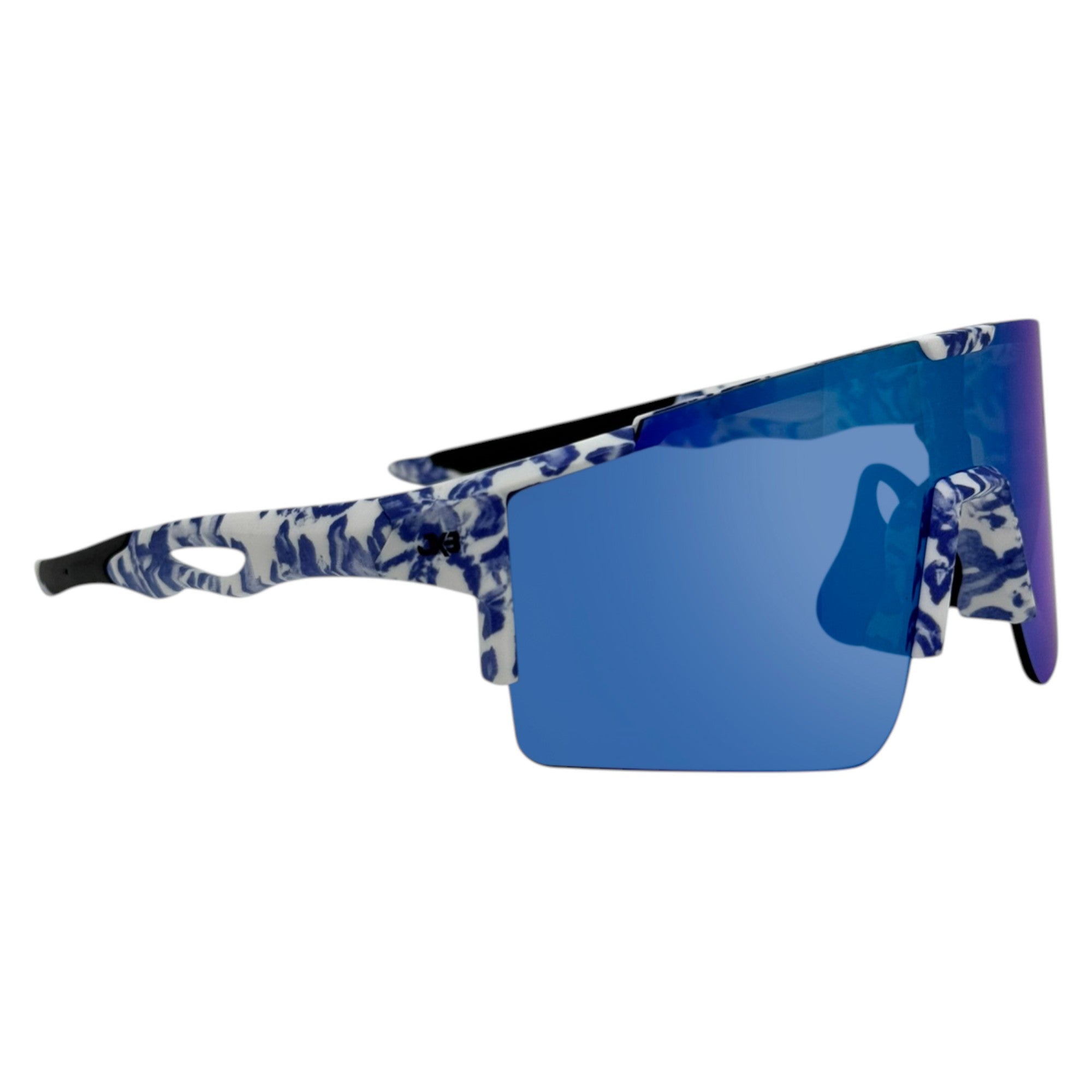 Selket Top-Framed Wrap Shield Sunglasses JBX
