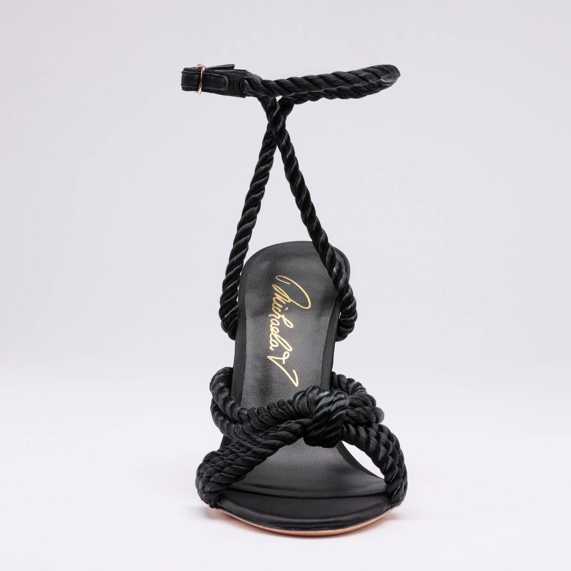 Michaela V Selene Satin Heels • Black