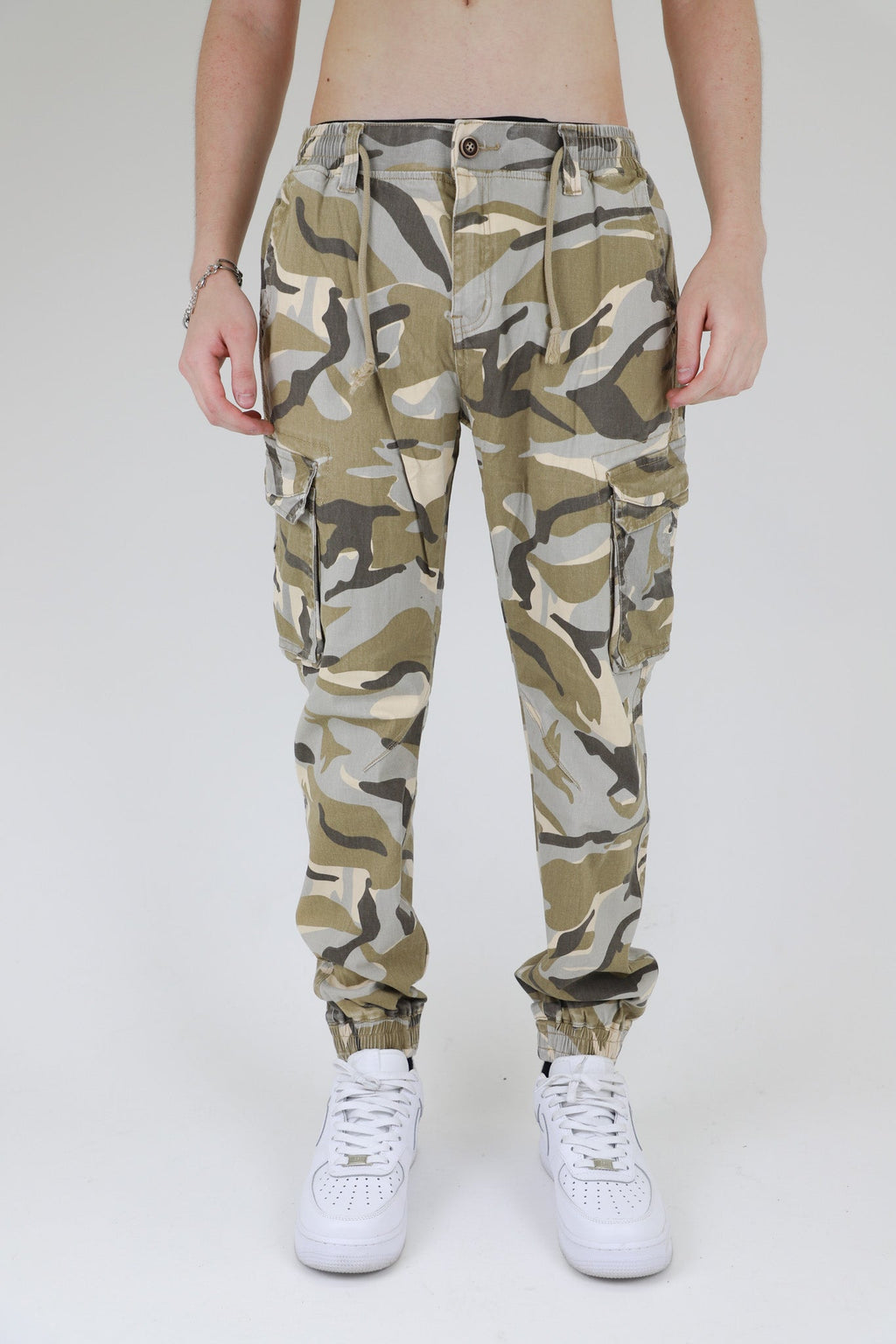Light Camo Cargo Joggers