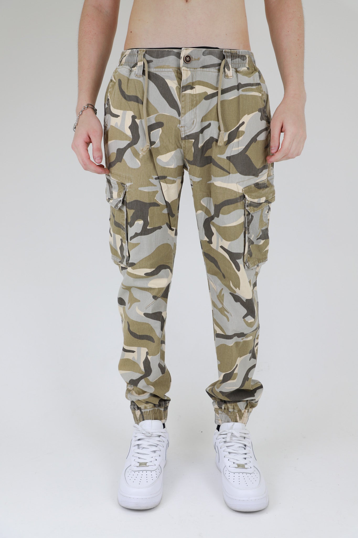 Light Camo Cargo Joggers