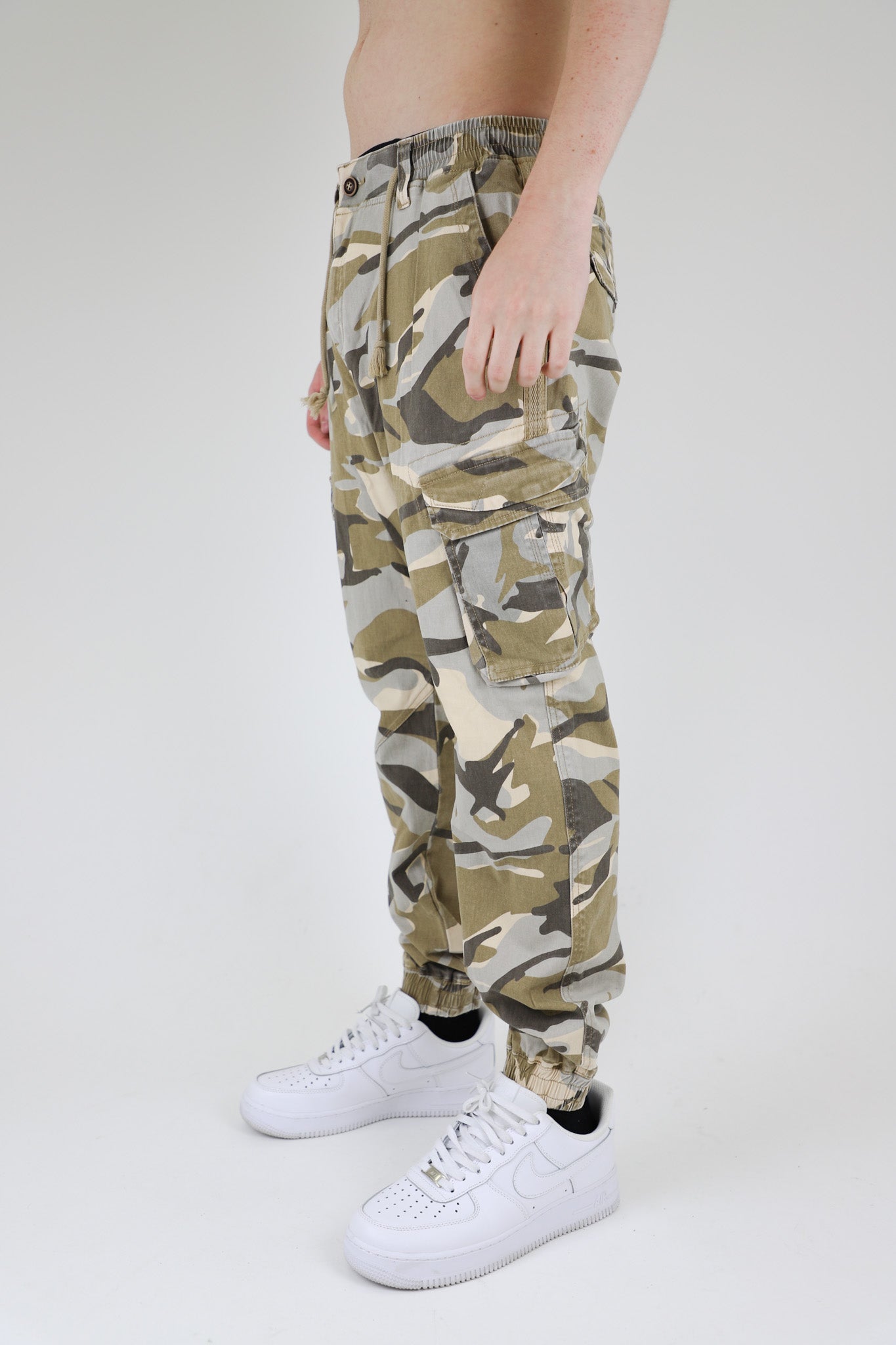 Light Camo Cargo Joggers