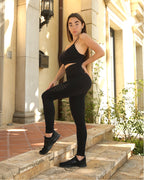 Ketana Seamless Sports Bra with Cutouts in Black