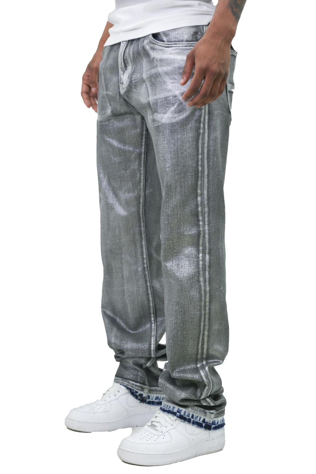 Armor Jeans Metallic Printed Stacked Jeans