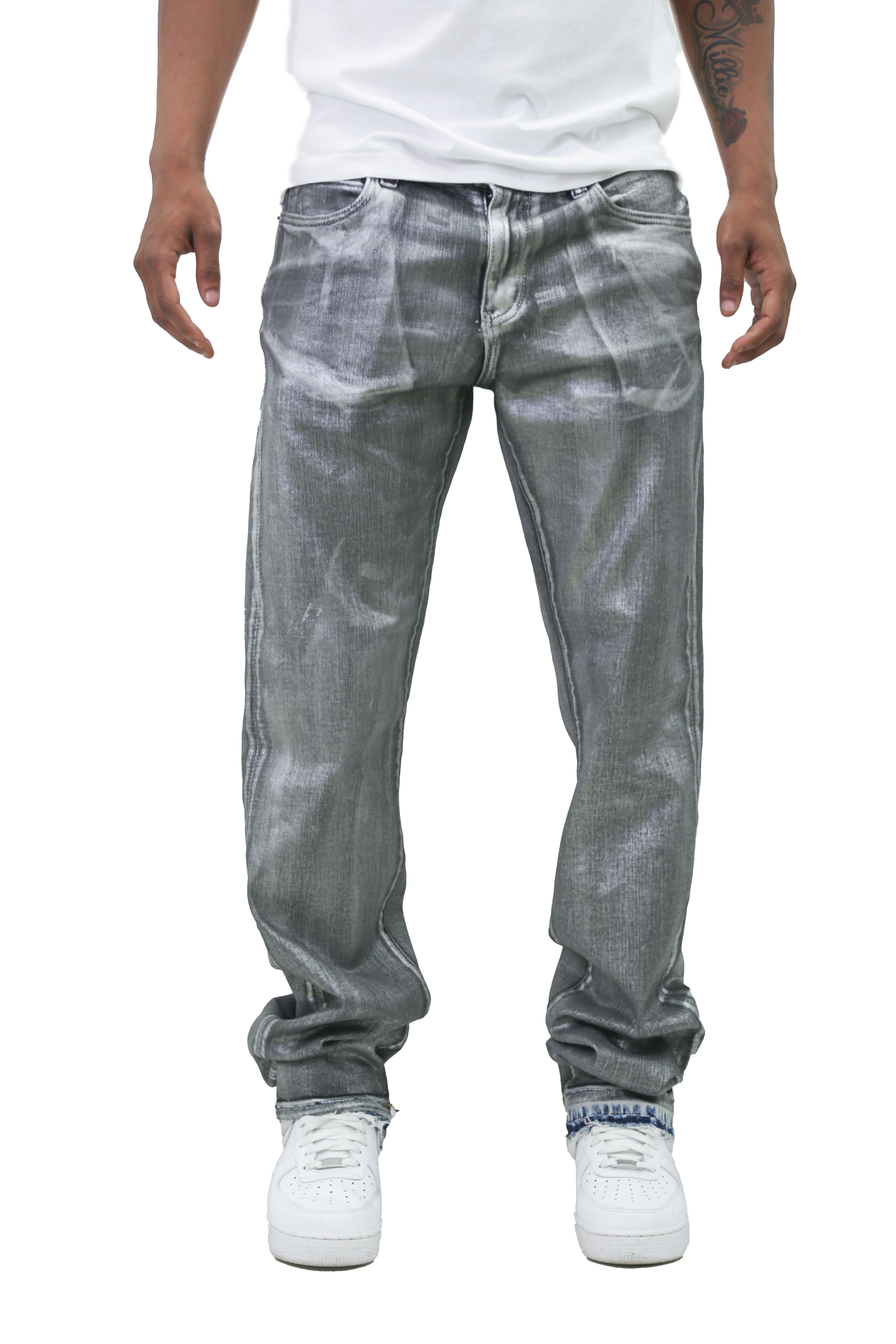 Armor Jeans Metallic Printed Stacked Jeans