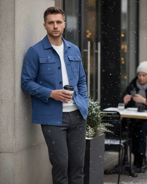Slim Safari Coat | Ocean