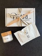 Starter Kit: The Pearl Jar White Sea Glass & Fluoride Mint Toothpaste Tablets | 62 Tablets | Refill Pouch