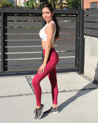 Ketana Seamless Legging with Cutouts | Burgundy