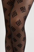 Fantasy Tights Conte Ingrid with Geometric Pattern