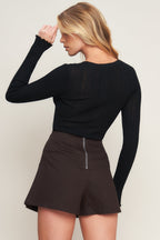 Serene Chicness Woven Skort
