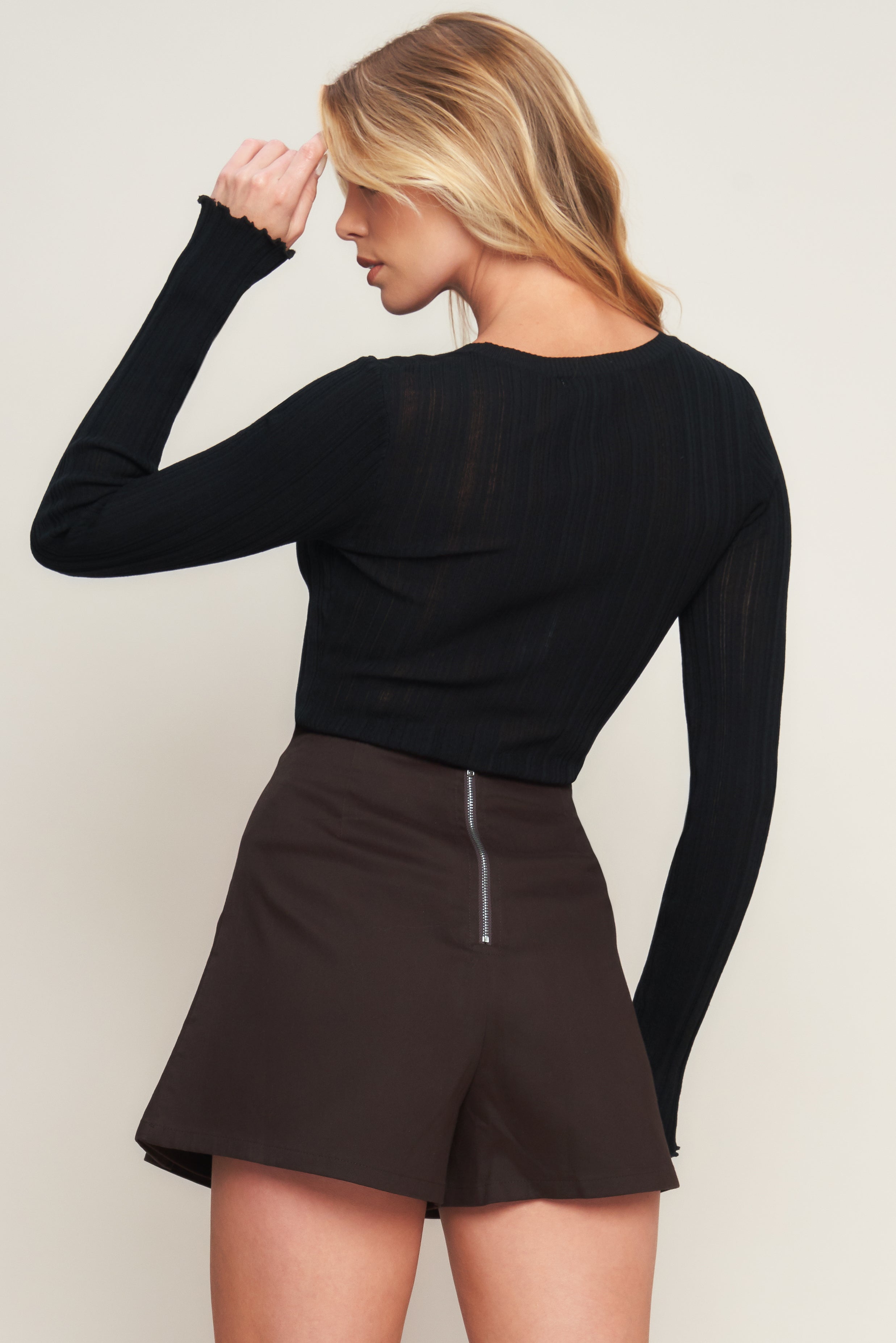 Serene Chicness Woven Skort