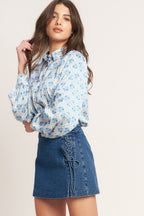 City Lace Denim Skort