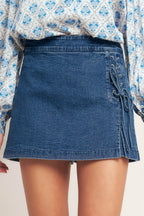 City Lace Denim Skort