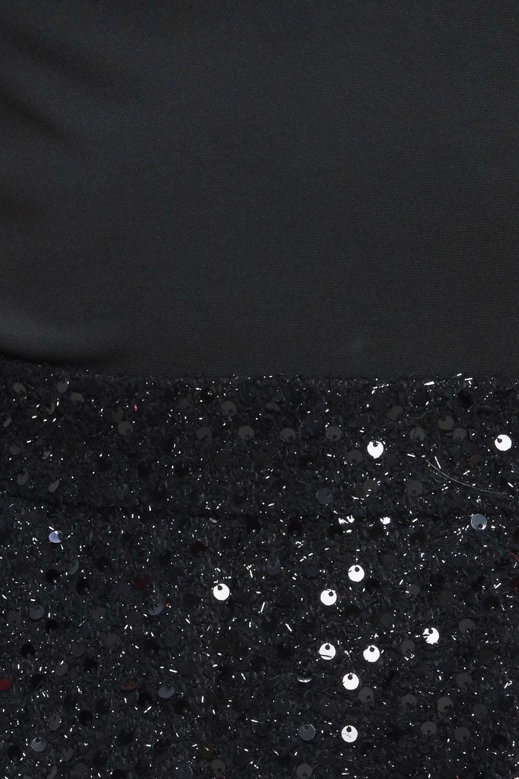 Twinkle Chic Black Top and Sequin Short Romper
