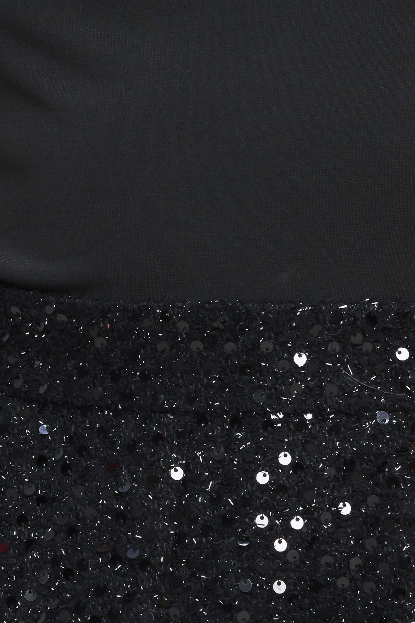 Twinkle Chic Black Top and Sequin Short Romper